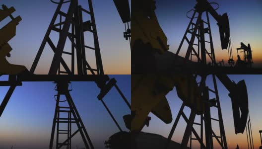 石油工业泵设备缩小高清在线视频素材下载