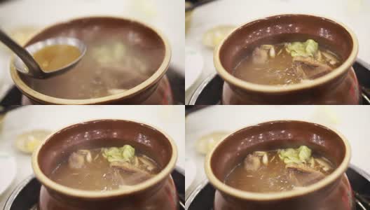 台湾、中国美食姜鸭在煲高清在线视频素材下载