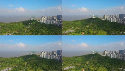 珠海市景晴天公园山湾航拍全景4k中国高清在线视频素材下载