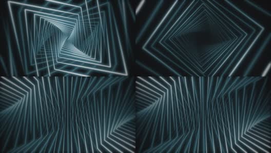 抽象蓝色发光线几何运动背景高清在线视频素材下载