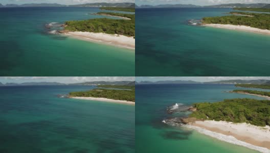 马提尼克岛海岸线的鸟瞰图高清在线视频素材下载