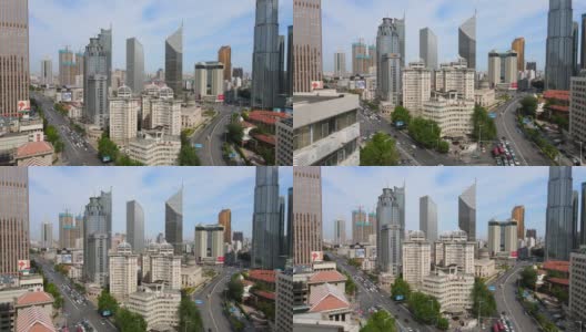 天津南京路风景街景航拍高清在线视频素材下载