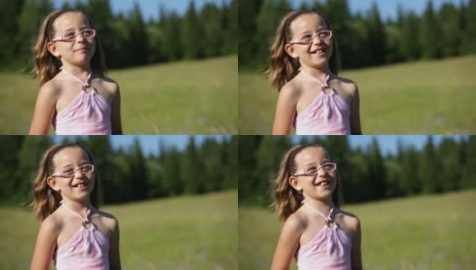 HD:可爱的小女孩微笑高清在线视频素材下载