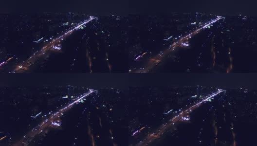 空中城市夜景高清在线视频素材下载