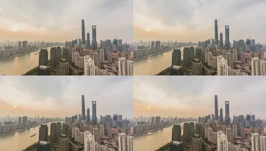 T/L WS HA Shanghai Sunset /上海，中国高清在线视频素材下载