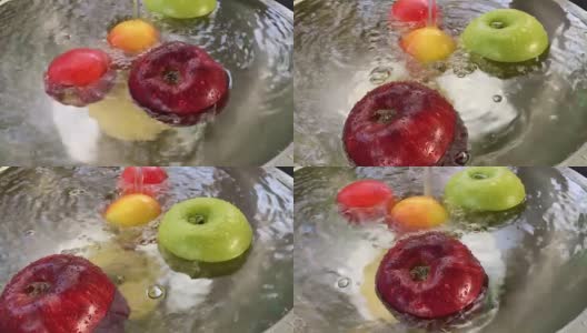 苹果能浮在水里高清在线视频素材下载