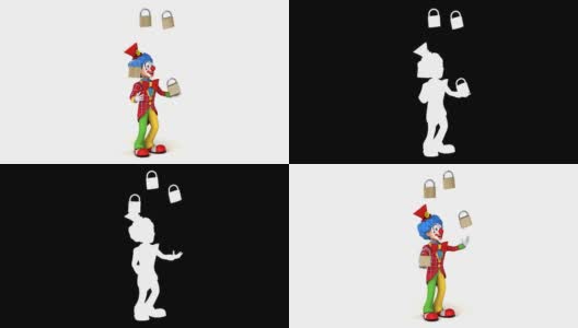有趣的小丑- 3D动画高清在线视频素材下载