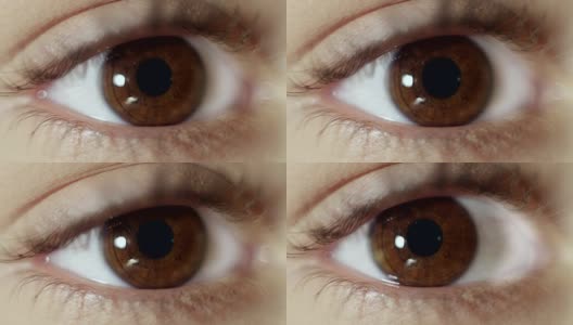 这是人类棕色眼睛的特写高清在线视频素材下载