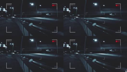 数码摄像机在市中心城区的夜晚系列-桥版高清在线视频素材下载