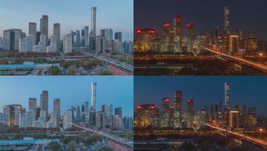 中国北京城市天际线时间推移高清在线视频素材下载