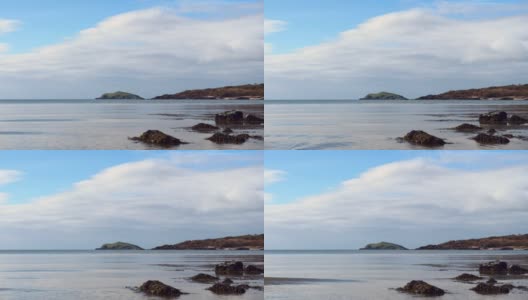 苏格兰大陆海岸外的一个小岛高清在线视频素材下载
