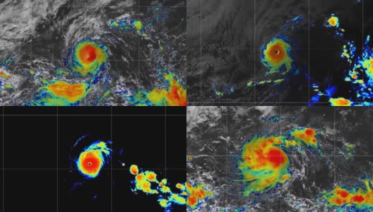 2021年费利西亚飓风卫星图像高清在线视频素材下载