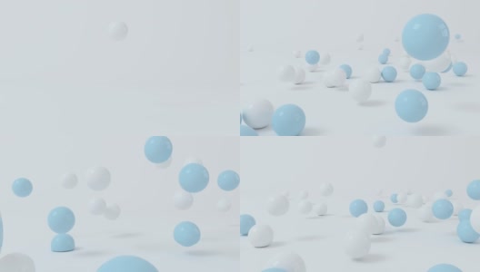 弹跳软球白色背景，3d渲染。高清在线视频素材下载