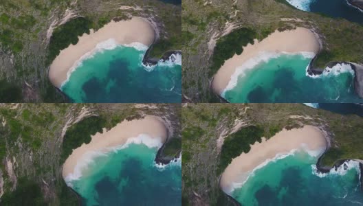 克林金海滩鸟瞰图，努萨佩尼达高清在线视频素材下载