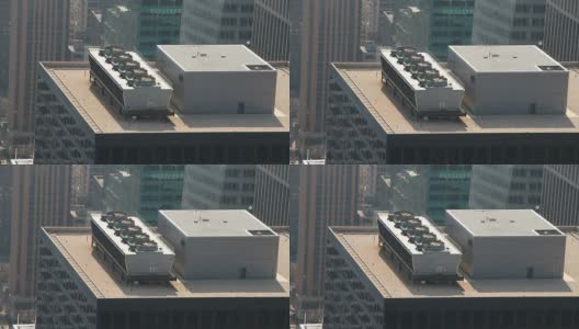 摩天大楼上的空气控制装置高清在线视频素材下载