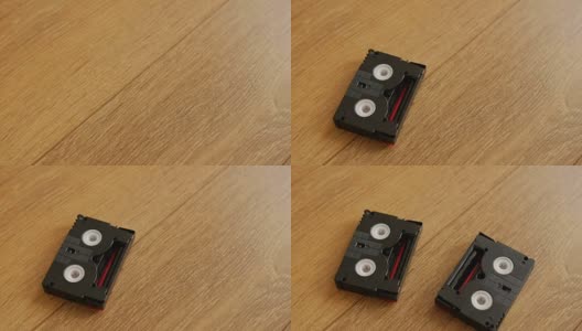 迷你DV磁带掉在地板上高清在线视频素材下载