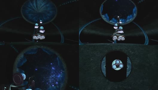 幻想科幻场景机创建一个明星动画3d渲染插图高清在线视频素材下载