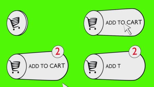 添加到购物车按钮在3D空间与高清在线视频素材下载