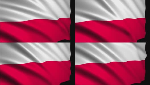 3D渲染波兰国旗高清在线视频素材下载