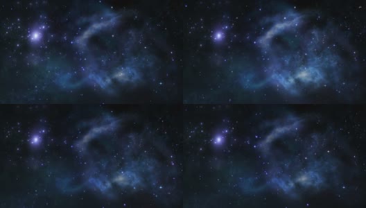 五颜六色的恒星和星系。Loopable。高清在线视频素材下载