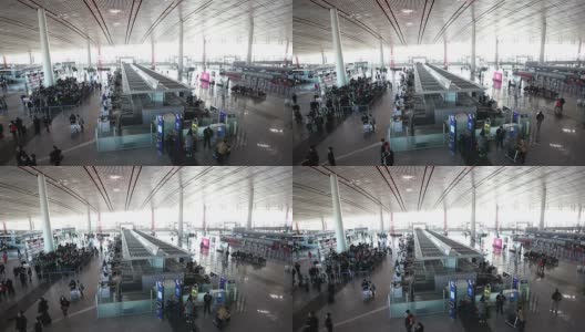 北京首都国际机场3号航站楼高清在线视频素材下载