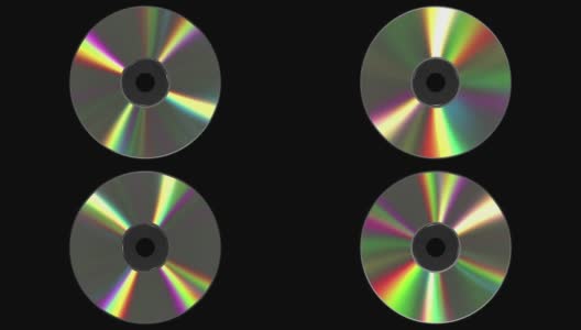 Iridescent CD DVD Disk. 3D动画。循环。高清在线视频素材下载