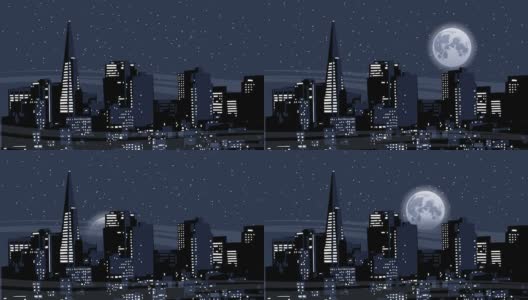 旧金山的月光高清在线视频素材下载