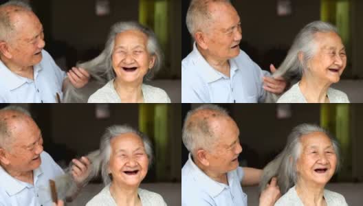 快乐的资深亚洲夫妇在一起高清在线视频素材下载