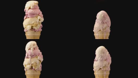融化的冰淇淋高清在线视频素材下载