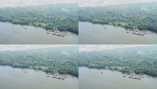 泰国主要河流的运沙船高清在线视频素材下载