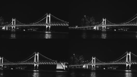 单色，黑白，潘，背景，在釜山，韩国高清在线视频素材下载