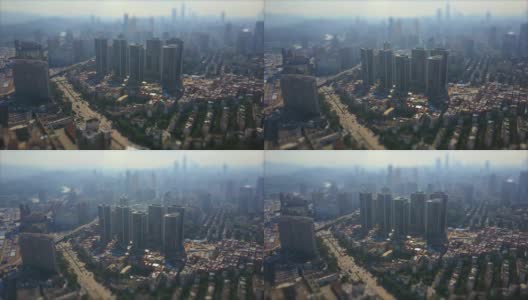 深圳市晴天交通街道航拍全景4k倾斜转移中国高清在线视频素材下载