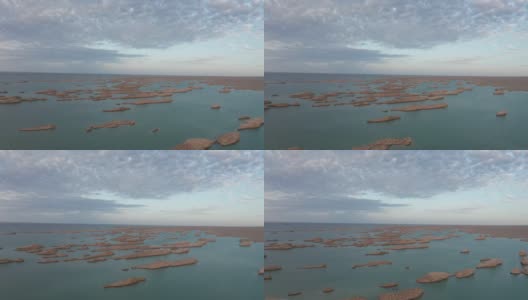 中国青海大柴旦乌苏水亚丹地质公园的天空视图高清在线视频素材下载