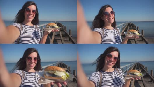 鱼三明治在Travemünde高清在线视频素材下载