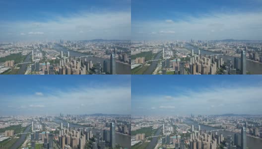 俯视图琶洲在广州，中国高清在线视频素材下载