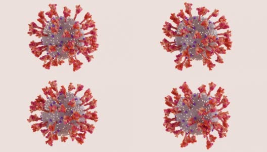 冠状病毒，SARS-CoV-2刺突蛋白非常灵活。尖刺摇摆和旋转来扫描细胞表面并与人体细胞结合。高清在线视频素材下载