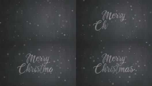 在黑板上手绘圣诞快乐的文字高清在线视频素材下载