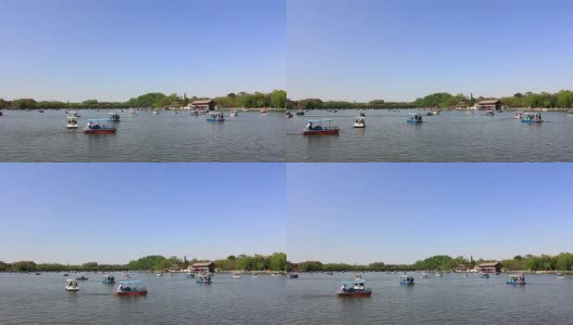 在湖上划船高清在线视频素材下载
