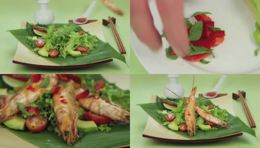 亚洲虾串高清在线视频素材下载