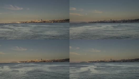 旧金山湾满月时光流逝高清在线视频素材下载