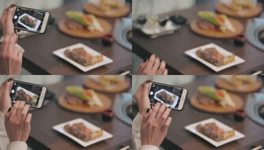 用智能手机拍摄食物高清在线视频素材下载