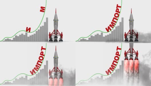 进口增长曲线图高清在线视频素材下载