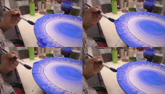 陶瓷板画艺术高清在线视频素材下载