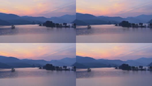 秋本湖的黎明高清在线视频素材下载
