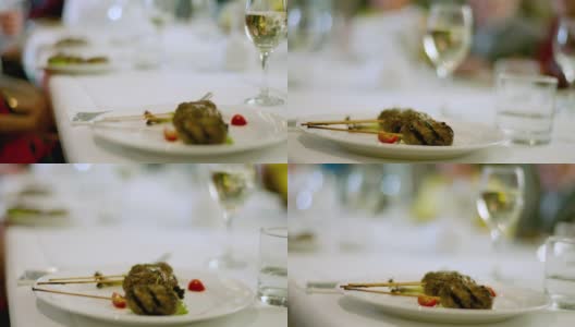 高档餐厅供应羊肉串高清在线视频素材下载