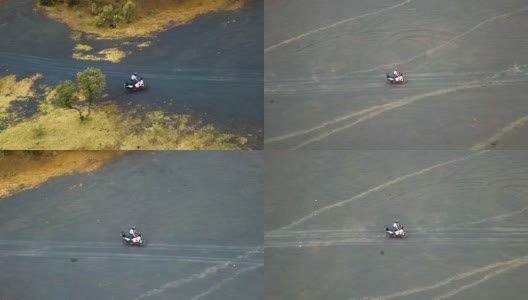 越野摩托车的航拍高清在线视频素材下载