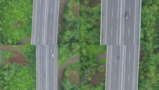跨爪哇收费公路的俯视图高清在线视频素材下载