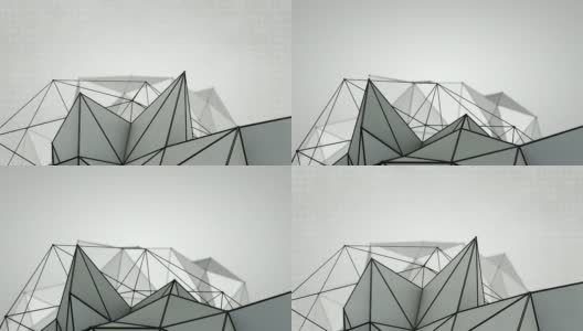 抽象三角形背景环-紫橙(高清)高清在线视频素材下载