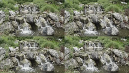 日式瀑布花园高清在线视频素材下载