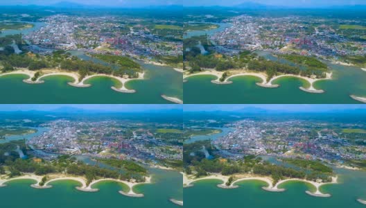4k鸟瞰泰国那拉提瓦省美丽的海滩高清在线视频素材下载